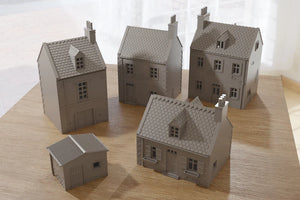 Normandy France Village Set (Volume 2) | 1/32 (54mm)–1/56 (28mm) Diorama Terrain