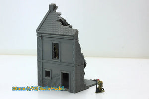 Normandy French House 6 (Volume 2) Destroyed | 1/32 (54mm)–1/56 (28mm) Diorama Terrain