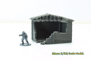Normandy French Shed 2 (Volume 2) Destroyed | 1/32 (54mm)–1/56 (28mm) Diorama Terrain
