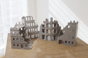 Stalingrad Ruins Set | 1/32 (54mm)–1/56 (28mm) Diorama Terrain