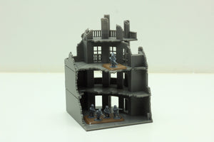 Stalingrad Ruined Corner Hotel | 1/32 (54mm)–1/56 (28mm) Diorama Terrain