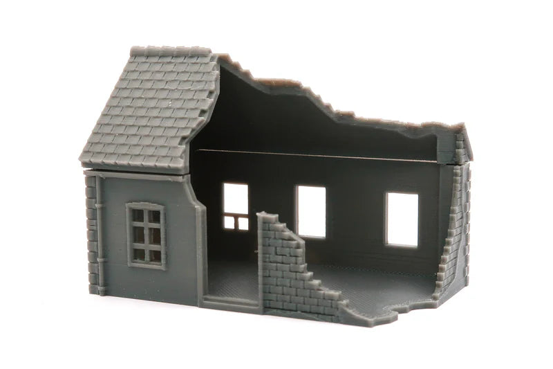 Normandy French Village Set (Volume 1) Destroyed | 1/32 (54mm)–1/56 (28mm) Diorama Terrain