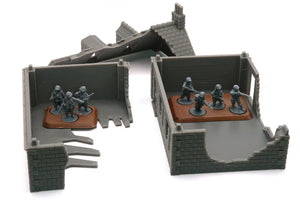 Normandy French House 3 (Volume 1) Destroyed | 1/32 (54mm)–1/56 (28mm) Diorama Terrain