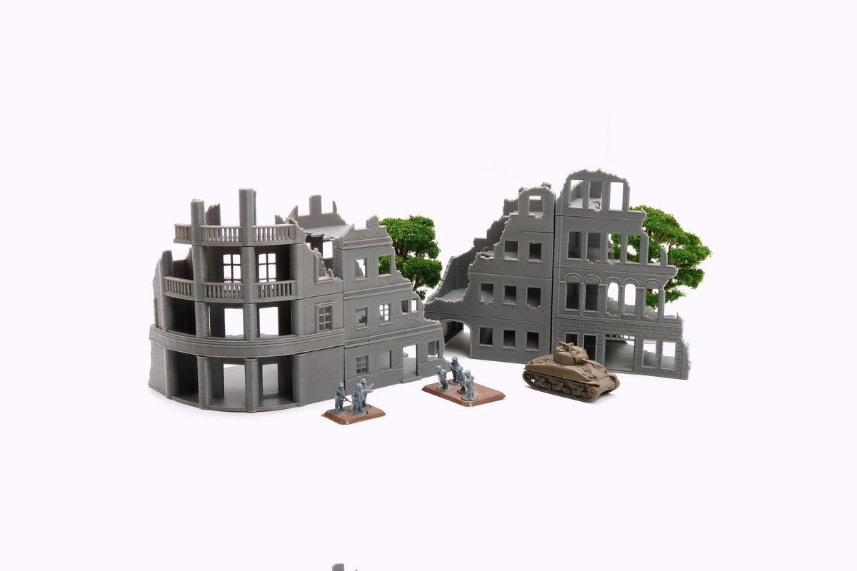 Stalingrad Ruins Set | 1/32 (54mm)–1/56 (28mm) Diorama Terrain