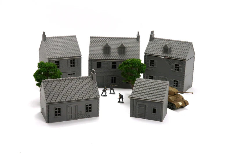Normandy French Village Set (Volume 1) | 1/32 (54mm)–1/56 (28mm) Diorama Terrain