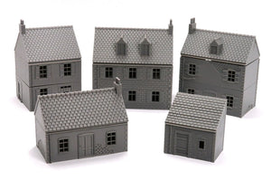Normandy French Village Set (Volume 1) | 1/32 (54mm)–1/56 (28mm) Diorama Terrain