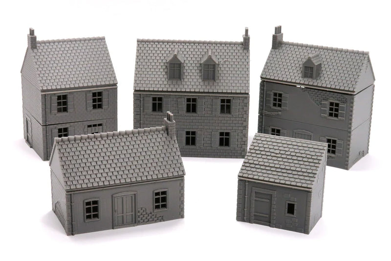 Normandy French Village Set (Volume 1) | 1/32 (54mm)–1/56 (28mm) Diorama Terrain