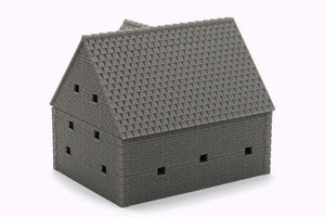 Normandy French Farm Barn | 1/32 (54mm)–1/56 (28mm) Diorama Terrain