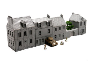 Normandy Row Houses V4 | 1/32 (54mm)–1/56 (28mm) Diorama Terrain