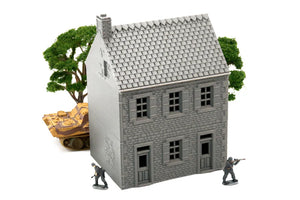 Normandy Row Houses V4 Cottage #2 | 1/32 (54mm)–1/56 (28mm) Diorama Terrain