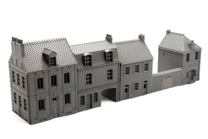 Normandy Row Houses V4 | 1/32 (54mm)–1/56 (28mm) Diorama Terrain