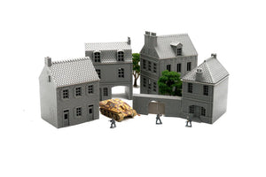 Normandy Row Houses V4 | 1/32 (54mm)–1/56 (28mm) Diorama Terrain