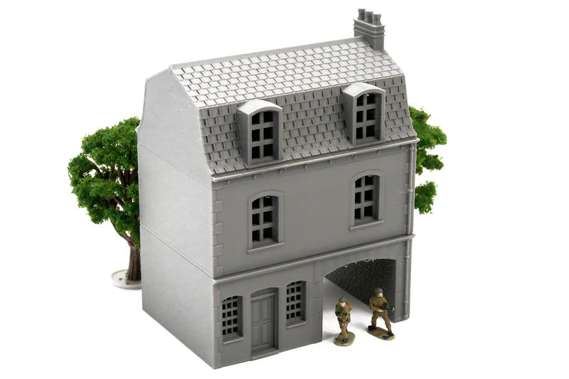 Normandy Row Houses V4 Cottage #3 | 1/32 (54mm)–1/56 (28mm) Diorama Terrain