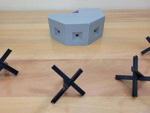 WWII (x2) German Machinegun Bunker: 1/32 Army Men Scale
