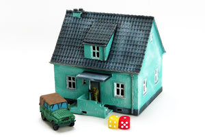 Small Fulda Gap West German Village House 1 (Vol. 1) | 1/32 (54mm)–1/56 (28mm) Diorama Terrain
