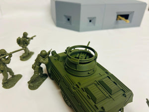 German (x2) WWII PAK 40 Casemate Bunker: 1/32 Army Men Scale