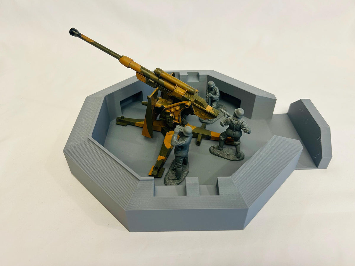 Flak 88 WWII German Bunker: 1/32 Army Men Scale