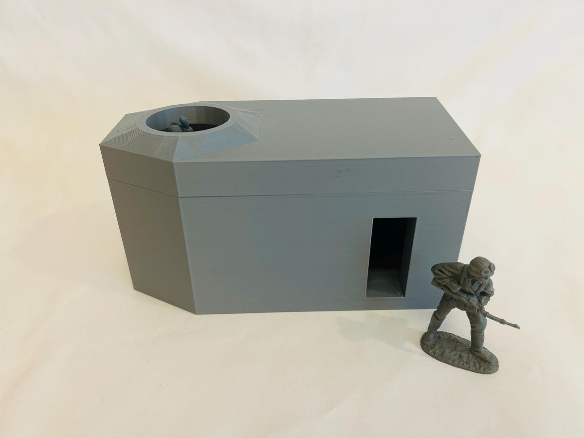 Tobruk WWII German Bunker: 1/32 Army Men Scale Model