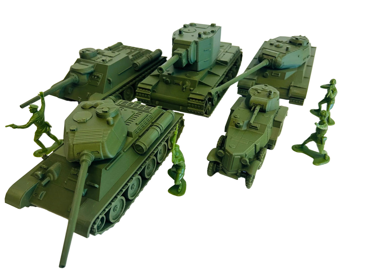 WWII (x5) Soviet Vehicle Pack #2 | 1/32 (54mm)–1/56 (28mm) Scale Models