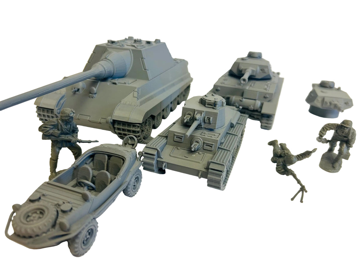 WWII (x4) German Vehicle Pack #3 | 1/32 (54mm)–1/56 (28mm) Scale Models