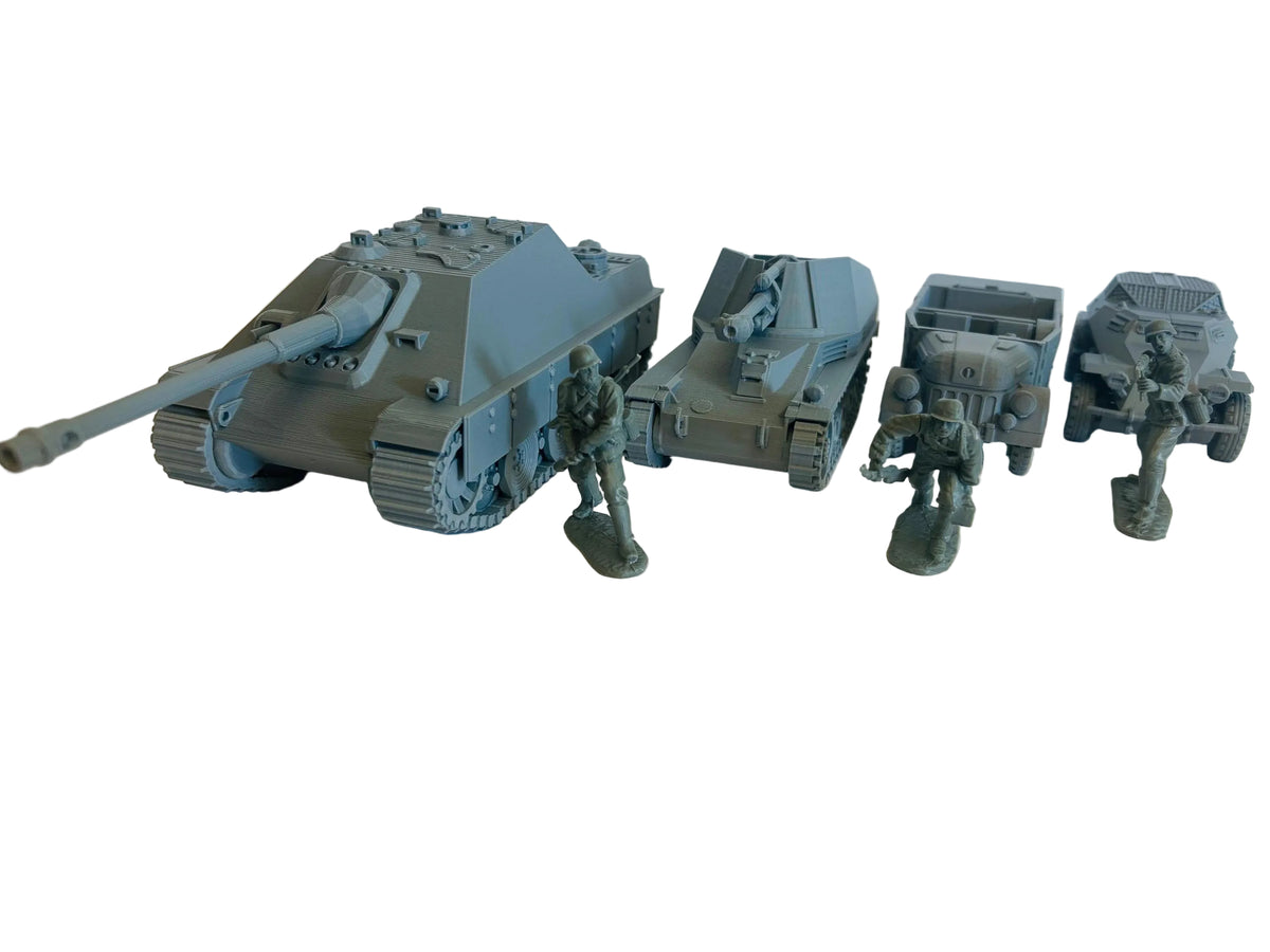 WWII (x4) German Vehicle Pack #4 | 1/32 (54mm)–1/56 (28mm) Scale Models