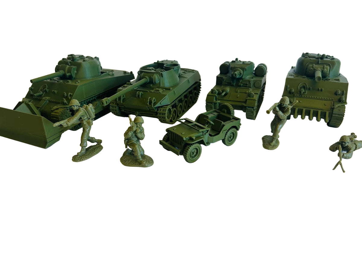 WWII (x5) American Vehicle Pack #3 | 1/32 (54mm)–1/56 (28mm) Scale Models