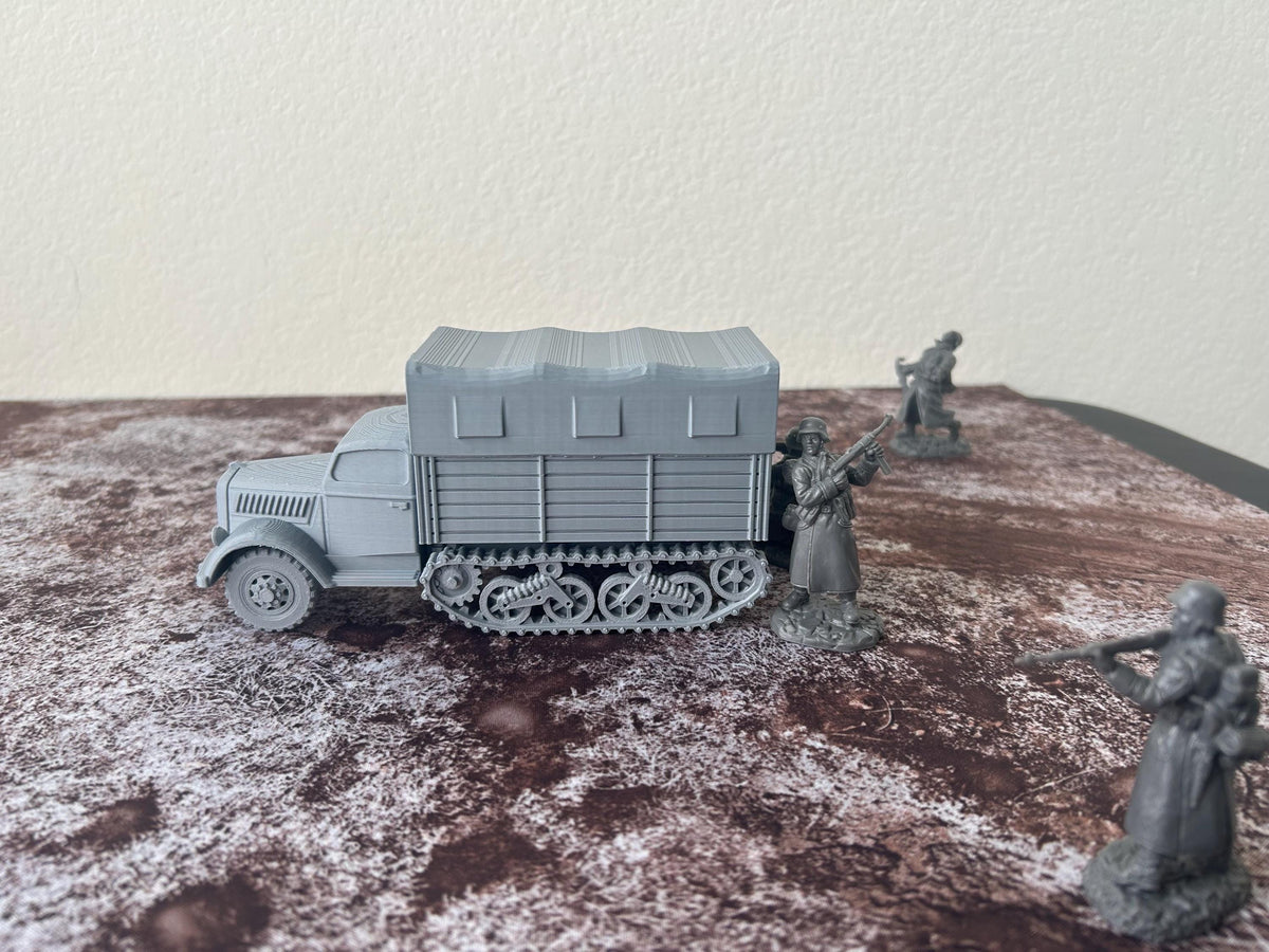 Opel Blitz Maultier — WWII German Halftrack | 1/32 (54mm)–1/56 (28mm) Scale Model