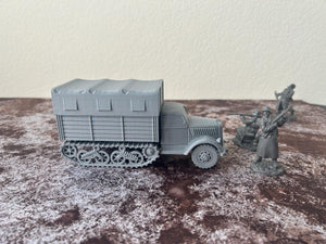 Opel Blitz Maultier — WWII German Halftrack | 1/32 (54mm)–1/56 (28mm) Scale Model