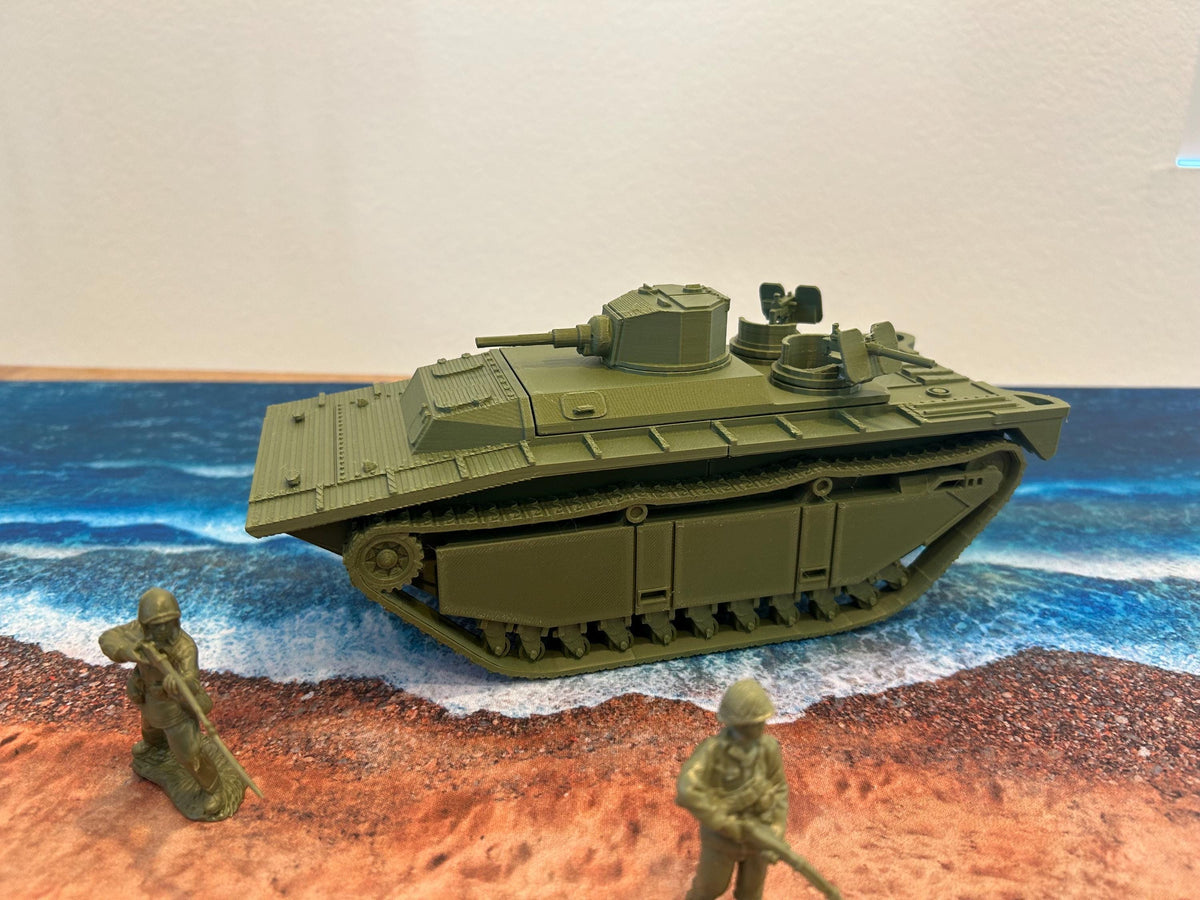 LVT(a)1 — WWII American Amphibious Tank | 1/32 (54mm)–1/56 (28mm) Scale Model