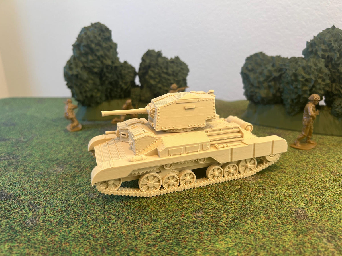 A10 Cruiser Mk II — WWII British Tank | 1/32 (54mm)–1/56 (28mm) Scale Model