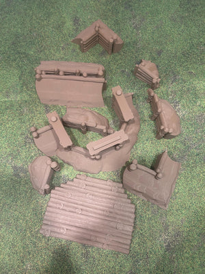 WWII Trenches/Earthworks: 1/32 Army Men Scale