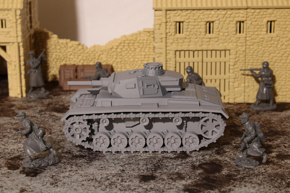 Panzer III — WWII German Tank | 1/32 (54mm)–1/56 (28mm) Scale Model