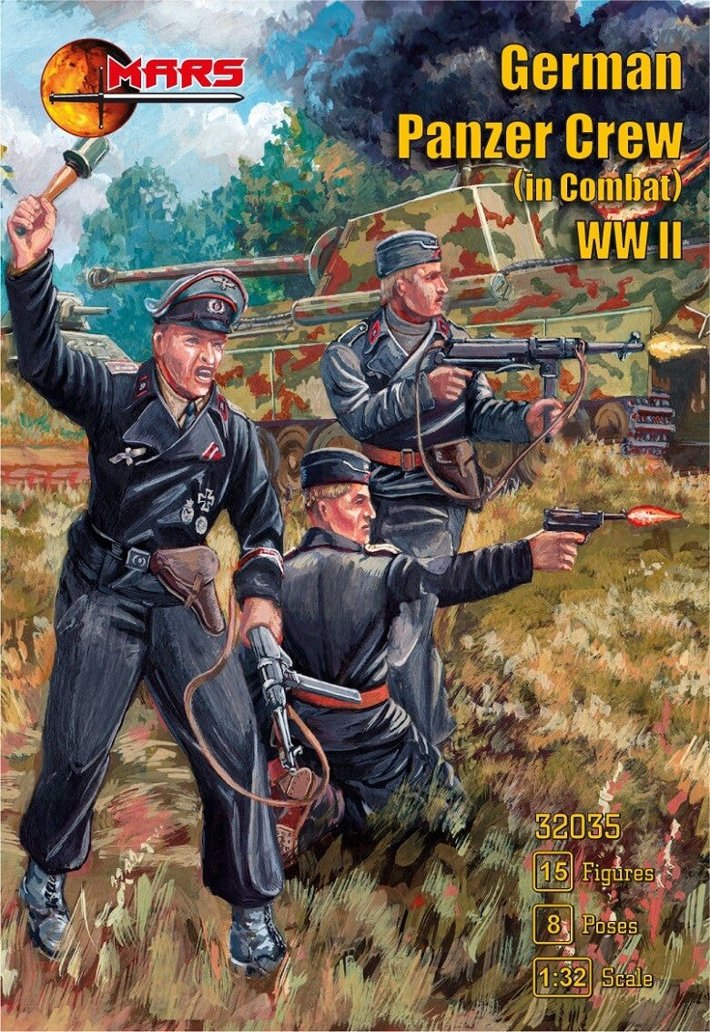 Mars 1/32 WWII German Panzer Crew (In Combat) Set #32035